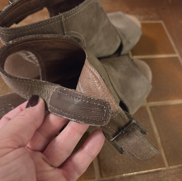 Dansko Taupe Wedge Sandals - Picture 3 of 4